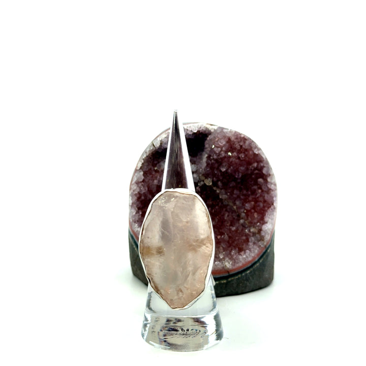Rose Quartz Ring in Sterling Silver