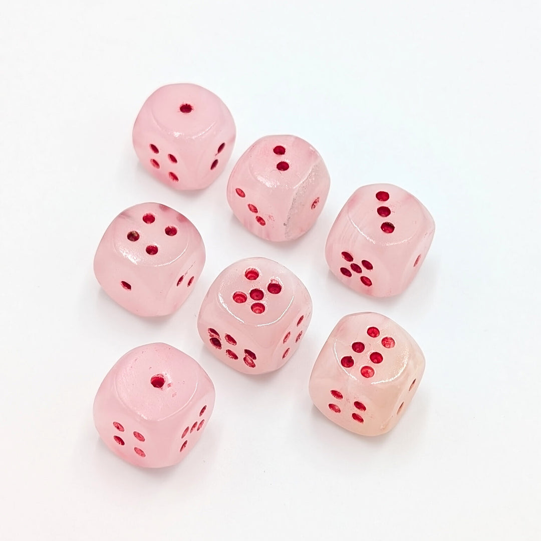 Pink Calcite Dice