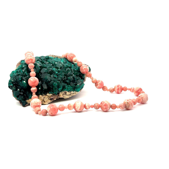 Rhodochrosite Beaded Necklace with Gold-Fill Clasp