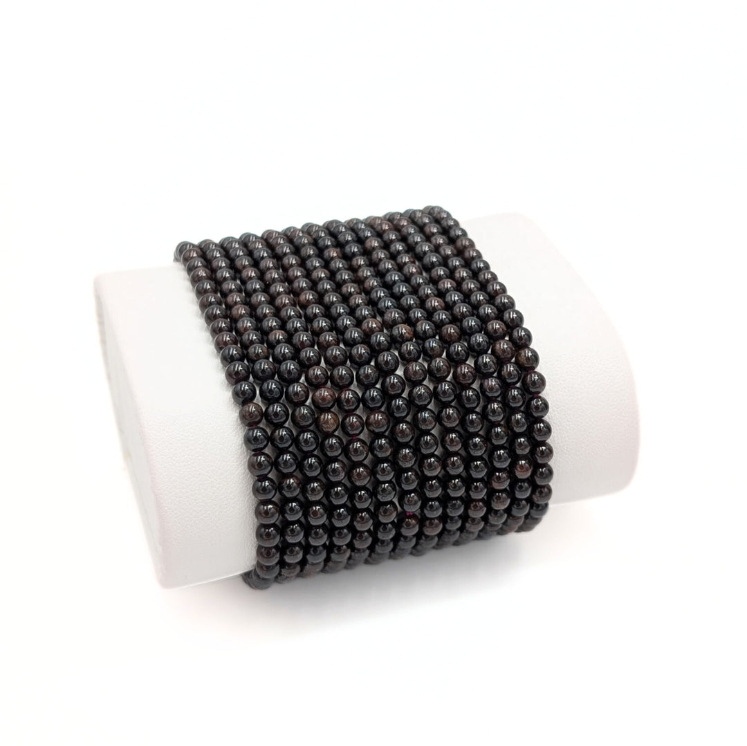 Garnet Beaded Bracelet – 4mm