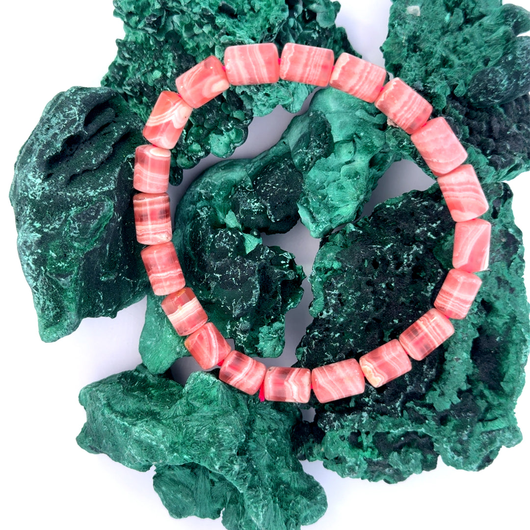 Rhodochrosite Beaded Bracelet
