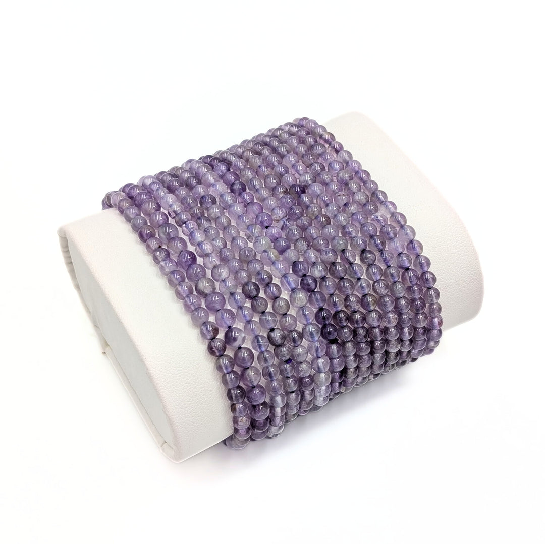 Amethyst Beaded Bracelet - 4mm