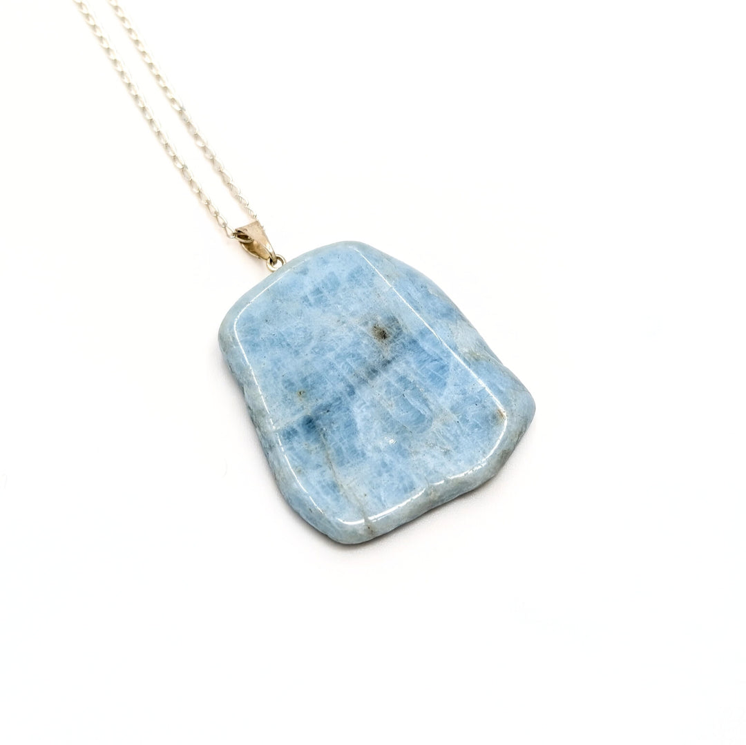 Aquamarine Freeform Necklace in Sterling Silver