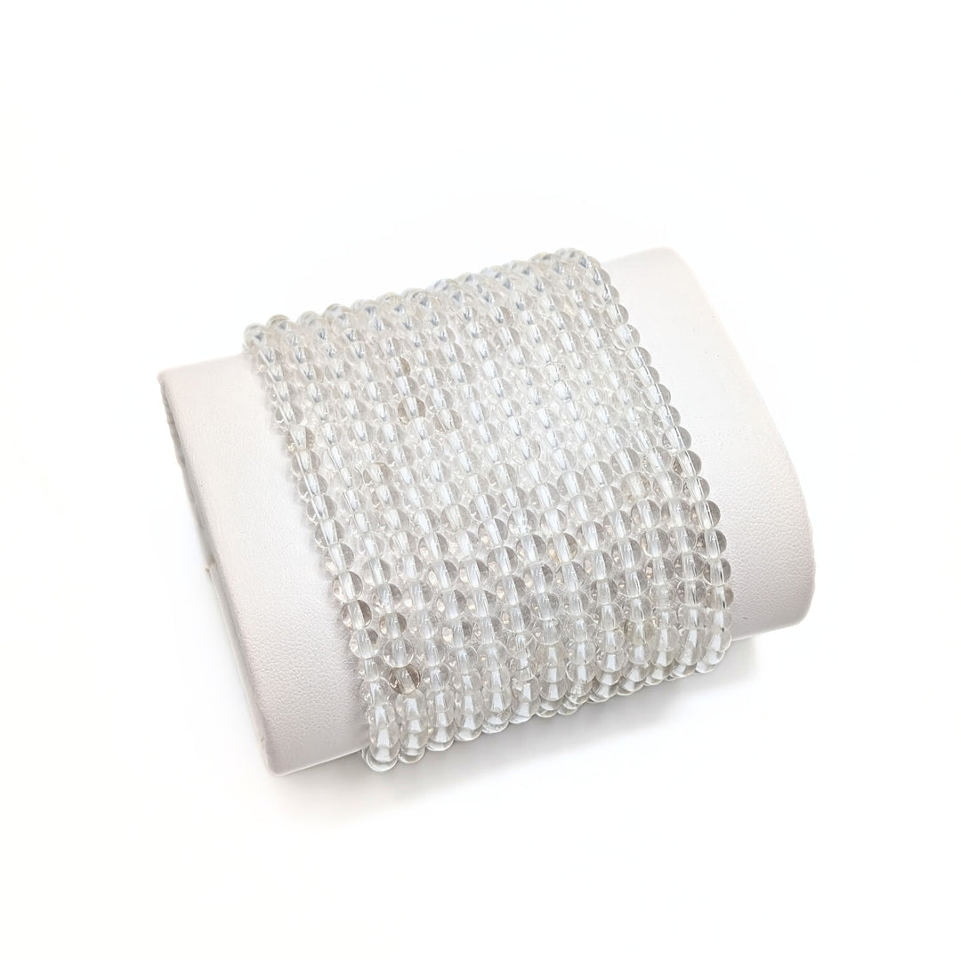 Clear Quartz Beaded Bracelet - 4mm