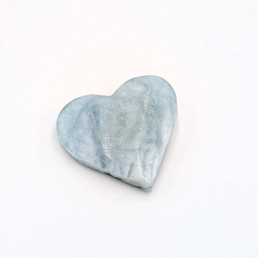 Carved Aquamarine Heart