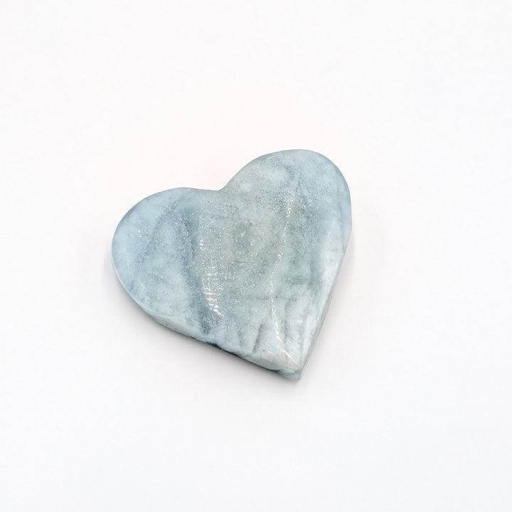 Carved Aquamarine Heart