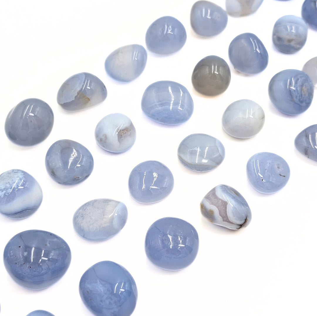 Blue Lace Agate Polished Tumbles