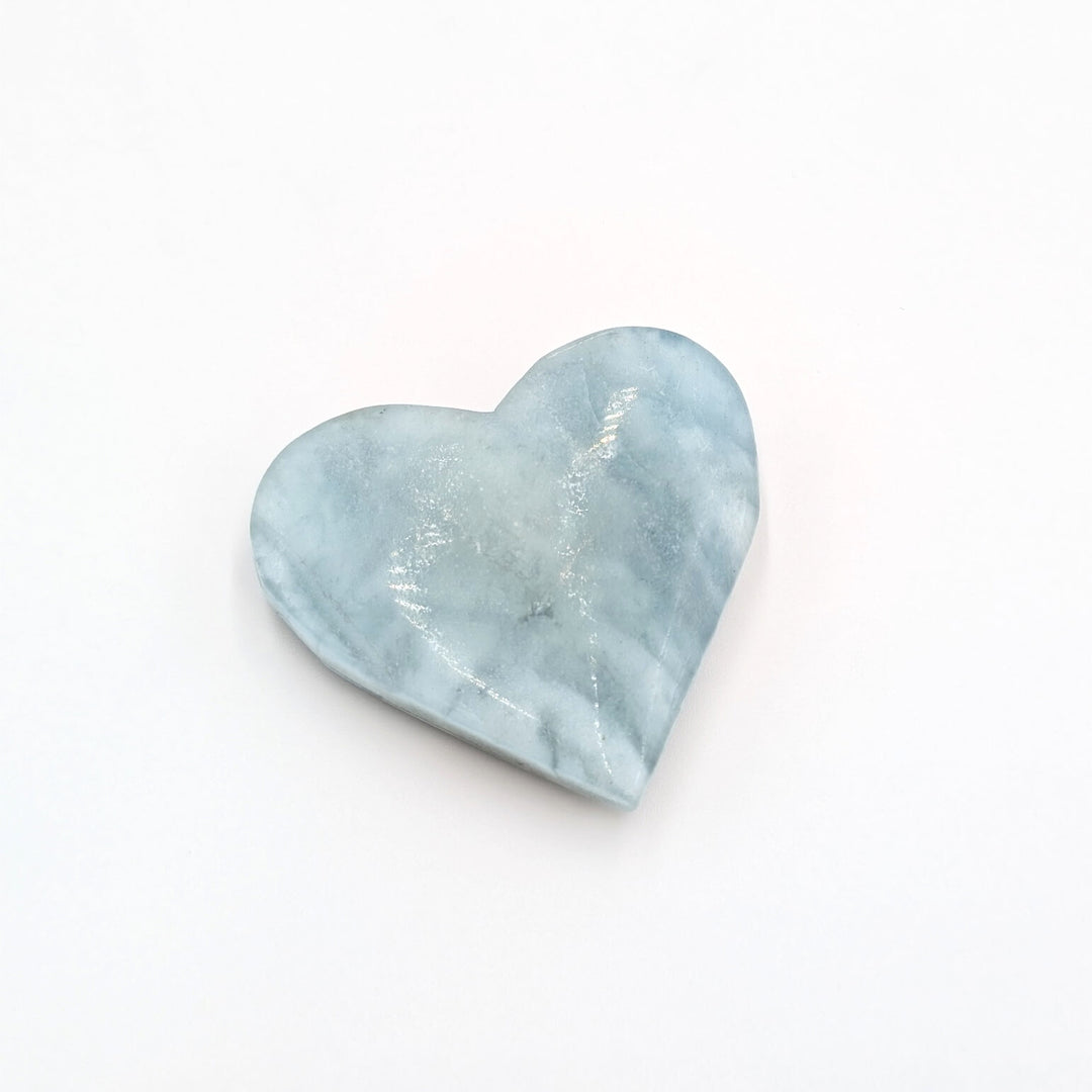 Carved Aquamarine Heart