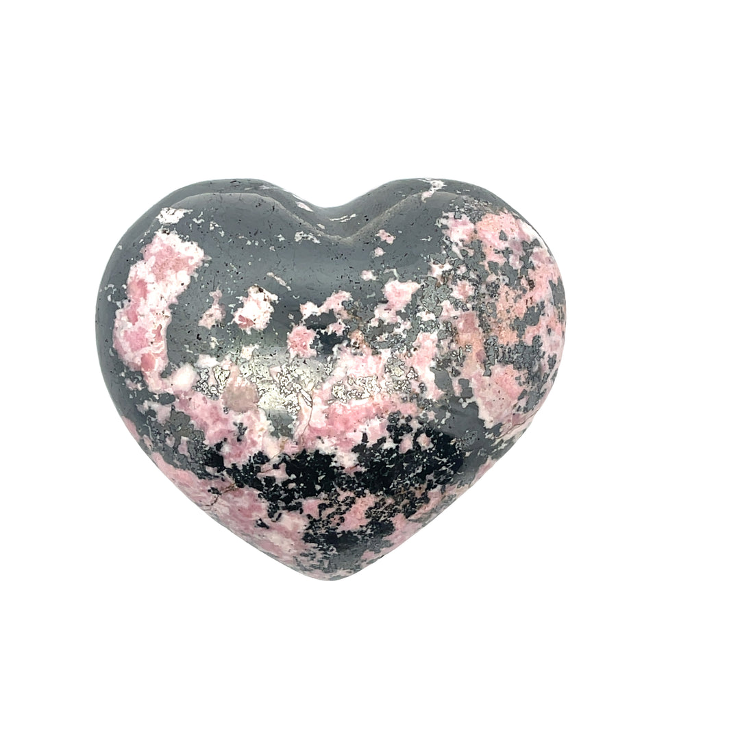 Rhodonite Heart Carved Crystal