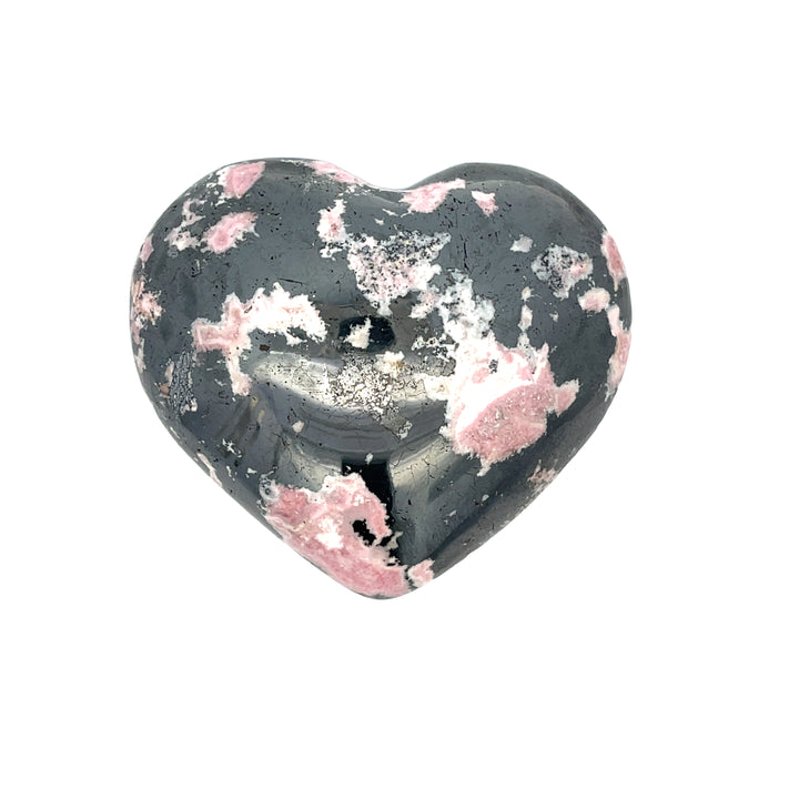 Rhodonite Heart Carved Crystal
