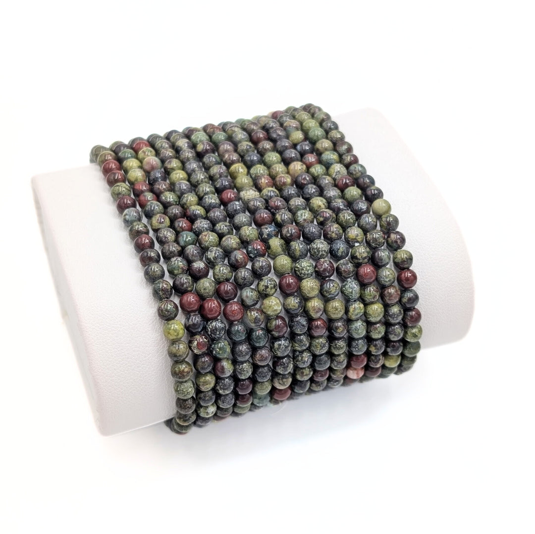 Dragon’s Blood Jasper Beaded Bracelet - 4mm