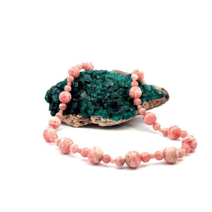 Rhodochrosite Beaded Necklace with Gold-Fill Clasp