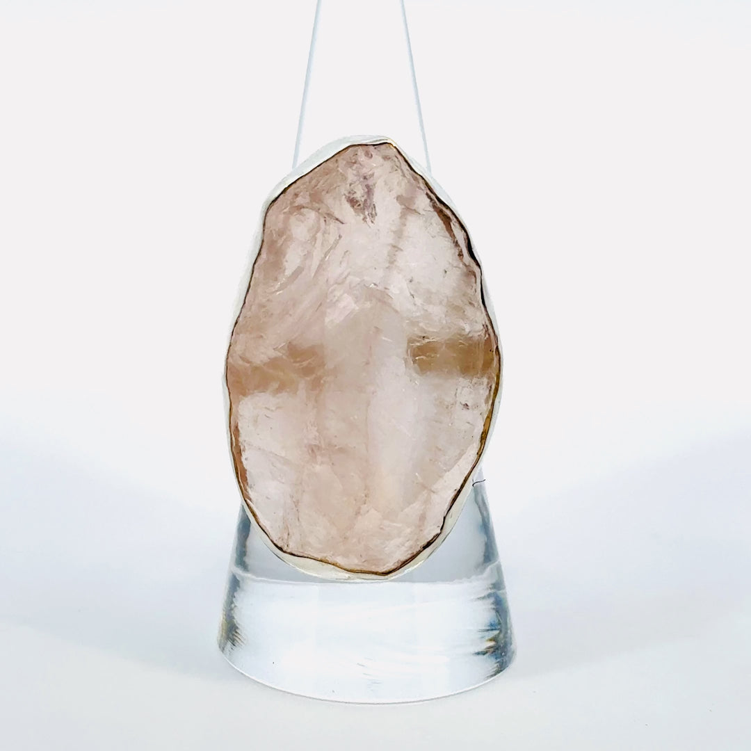 Rose Quartz Ring in Sterling Silver