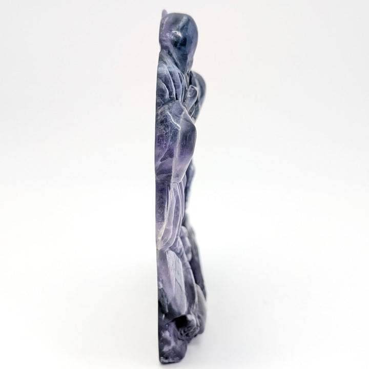 Rainbow Fluorite Jellyfish Carved Sculpture