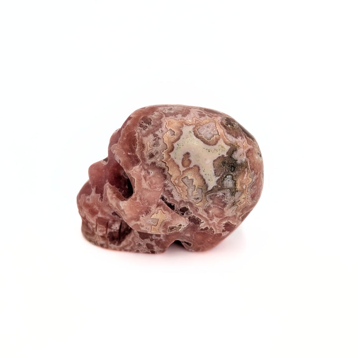 Rhodochrosite Carved Skull