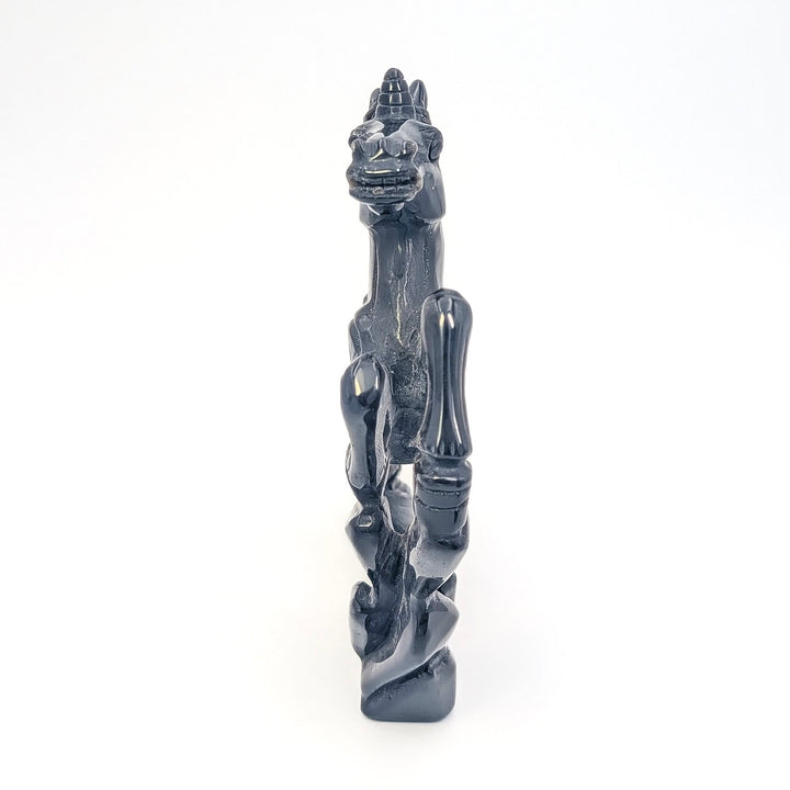 Silversheen Obsidian Carved Unicorn