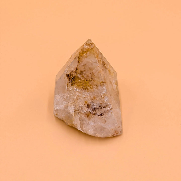 Golden Healer Quartz Polished Point with Raw Base