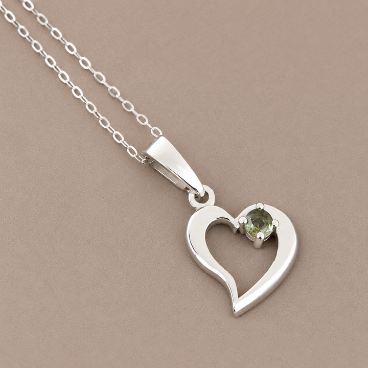 Moldavite Symbol Necklaces in Sterling Silver