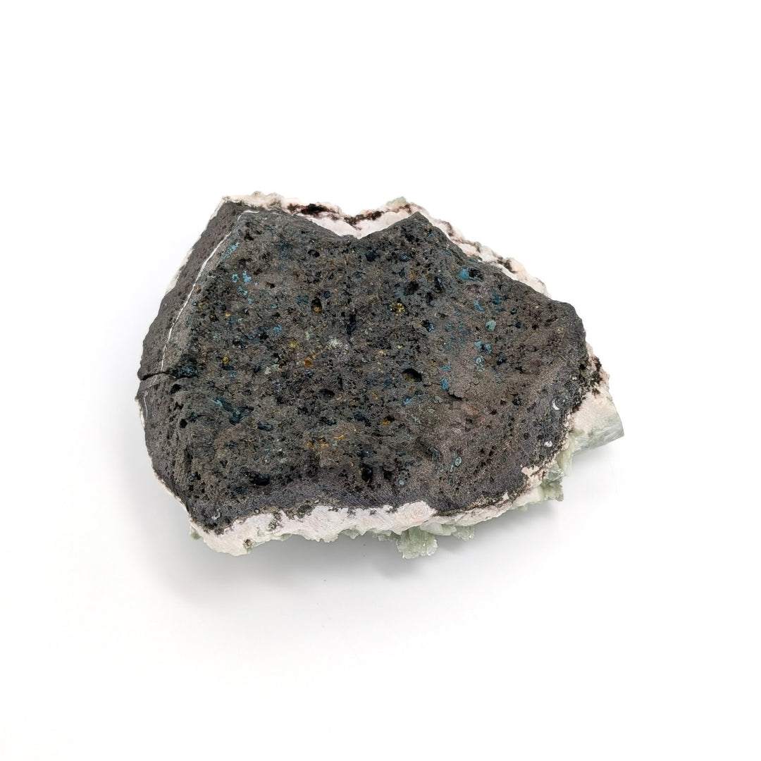 Green Apophyllite with Green Heulandite Freeform Cluster