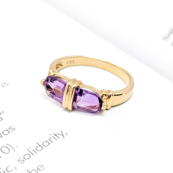 Vintage Amethyst Ring in 14k Yellow Gold