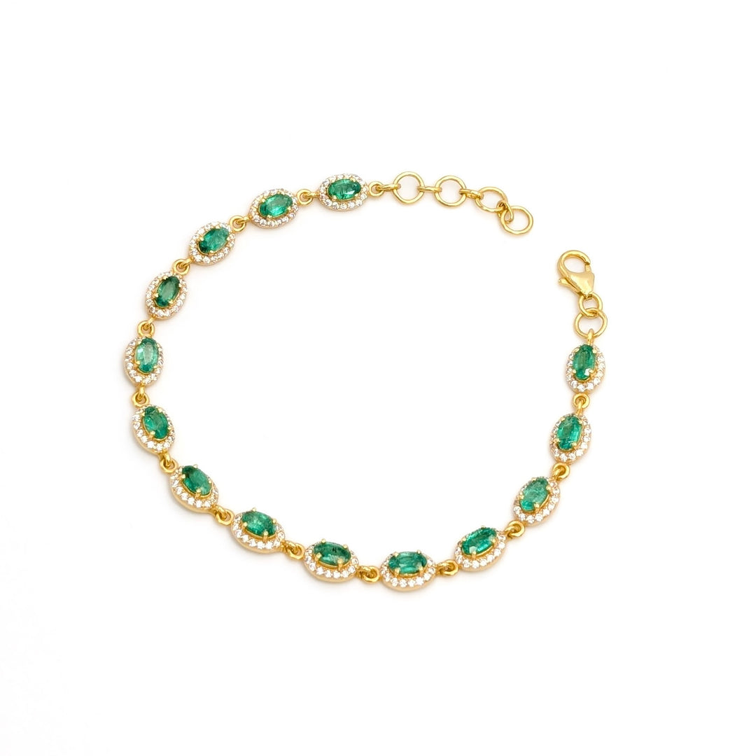 Gemstone Bracelet in Gold Over Sterling Silver
