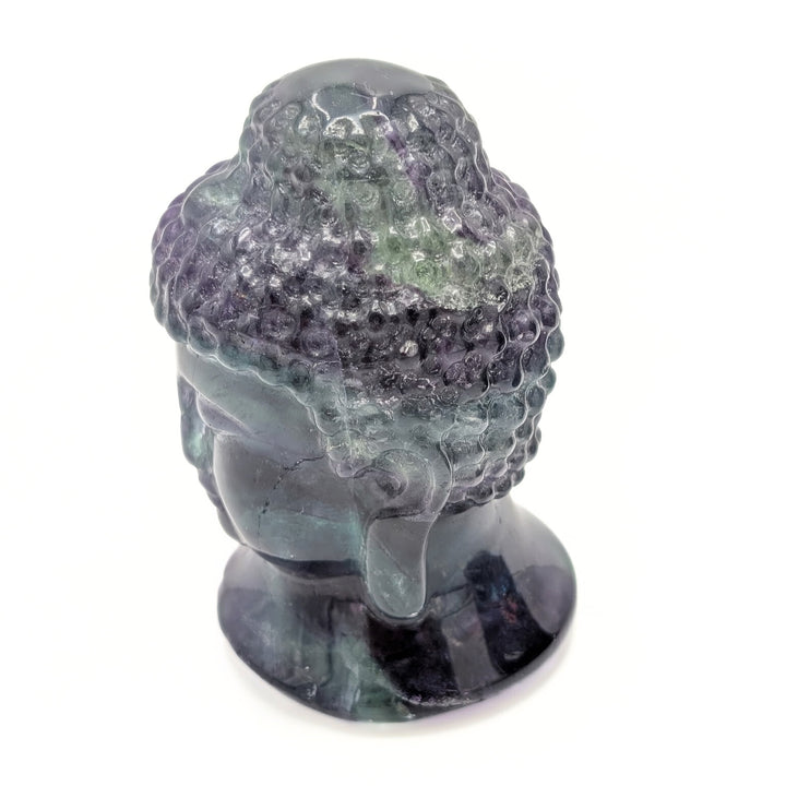 Carved Fluorite Buddha Head Figurine