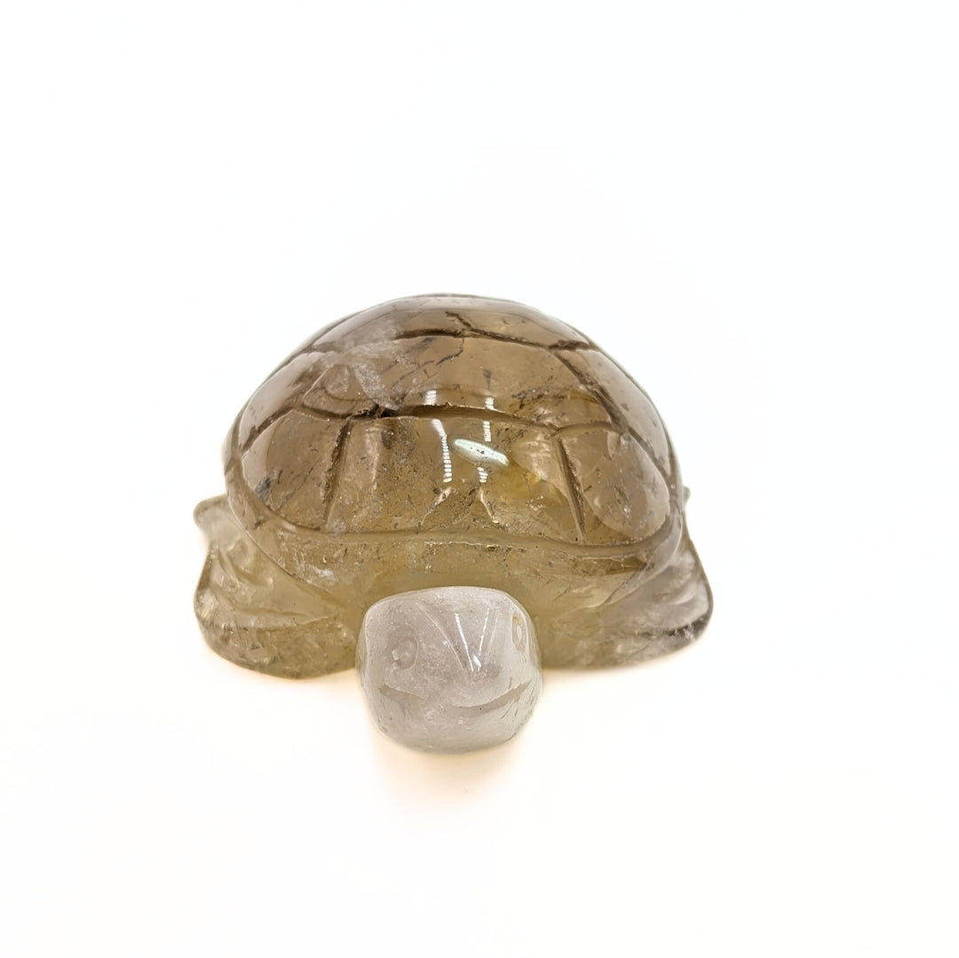 Carved Citrine Turtle Figurine