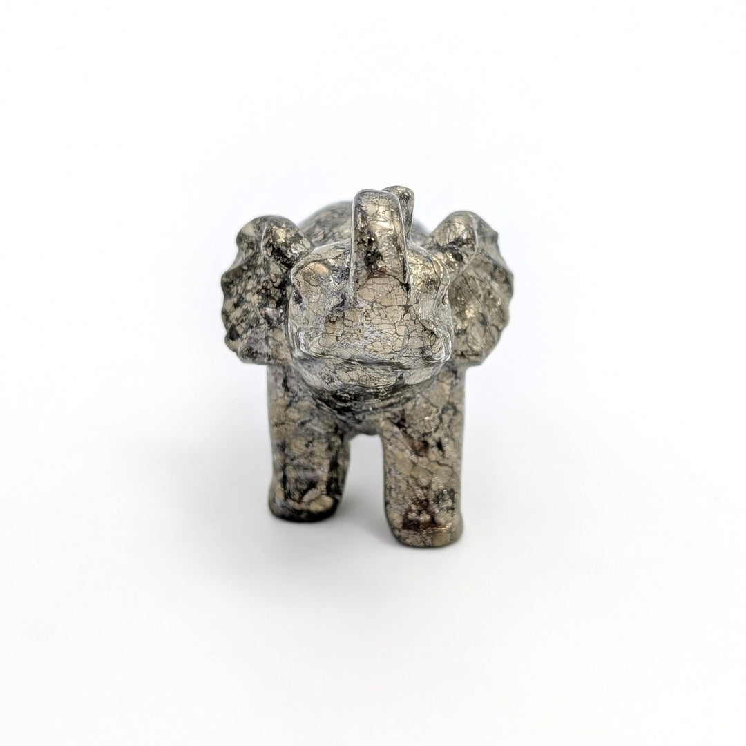 Pyrite Elephant Figurine
