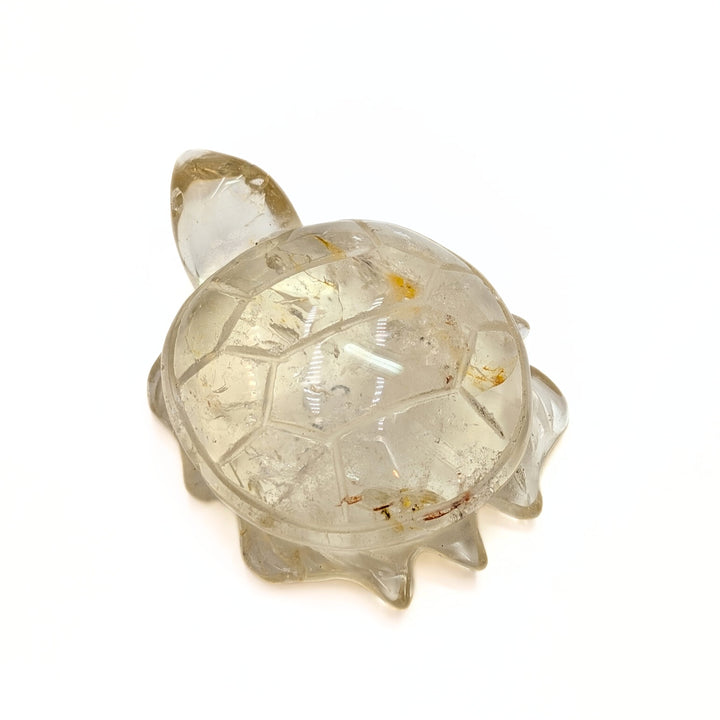 Carved Citrine Turtle Figurine