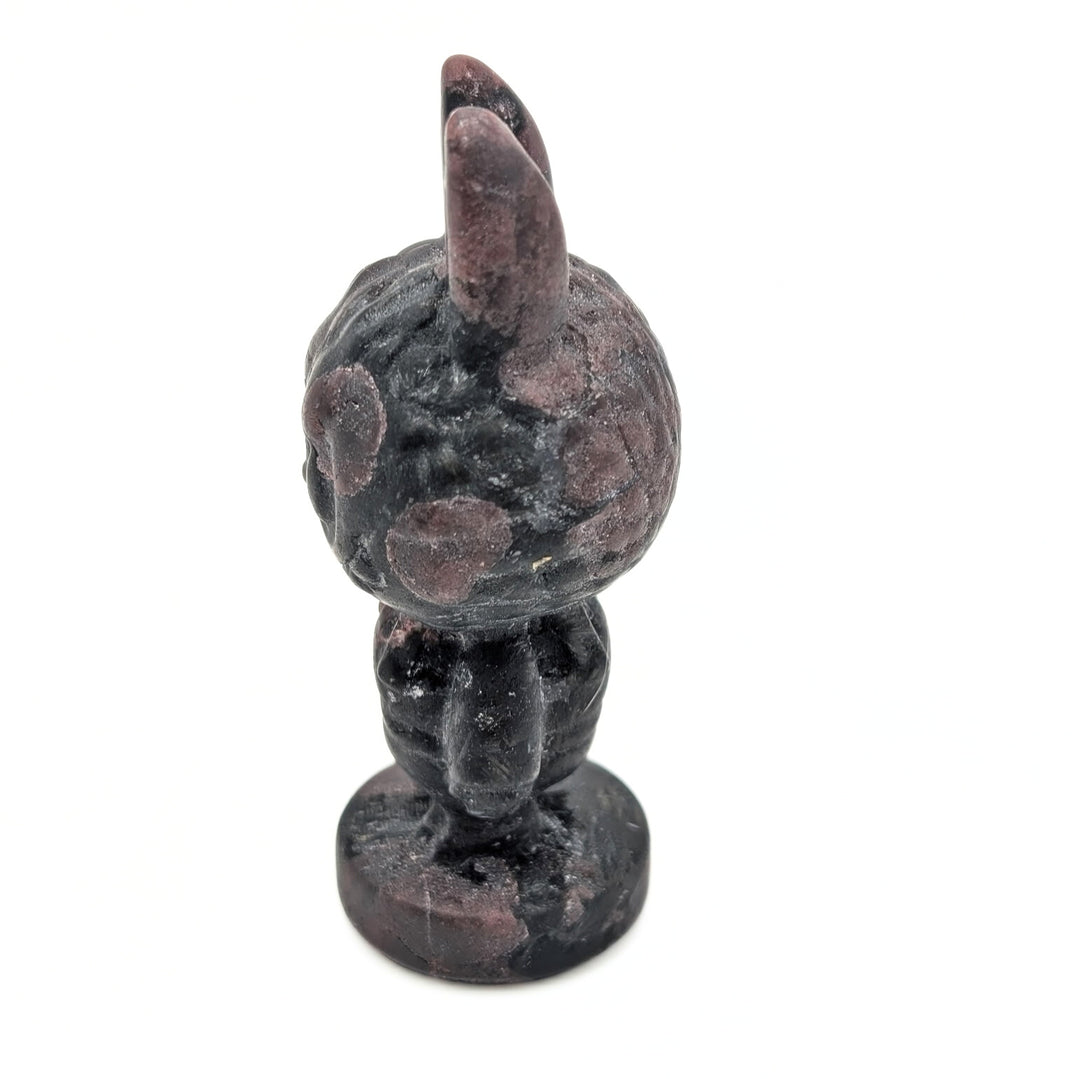 Garnet in Matrix Labubu-Inspired Carved Figurine