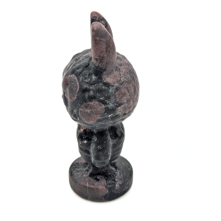 Garnet in Matrix Labubu-Inspired Carved Figurine