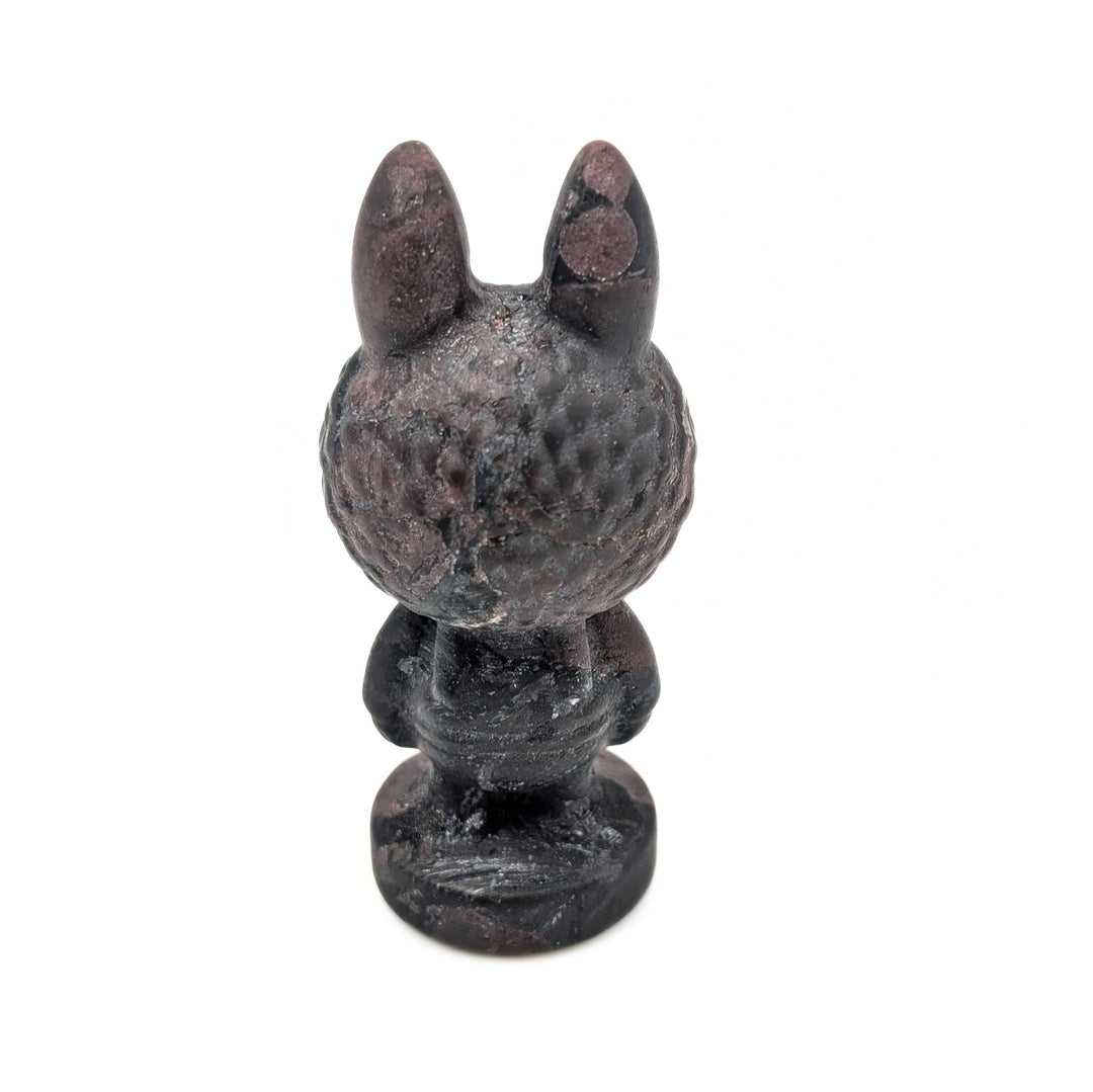 Garnet in Matrix Labubu-Inspired Carved Figurine