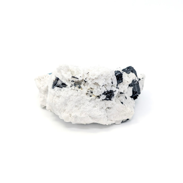 Aquamarine on Cleavelandite with Black Tourmaline