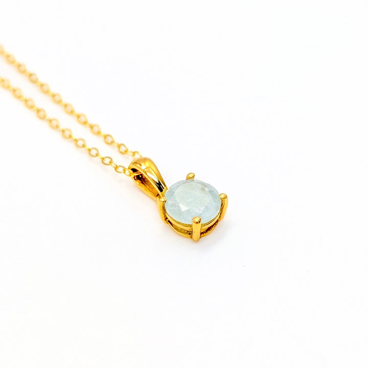 Faceted Gemstone Necklaces in Gold Over Sterling Silver