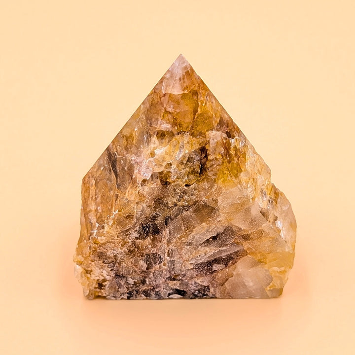 Golden Healer Quartz Polished Point with Raw Base