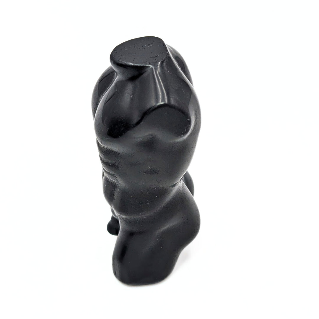 Obsidian Carved Male Torso Figurine