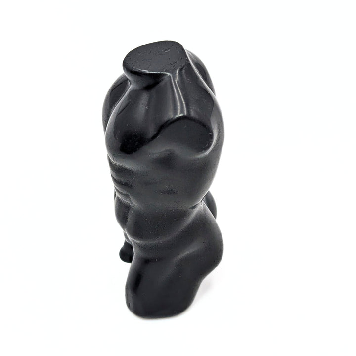 Obsidian Carved Male Torso Figurine