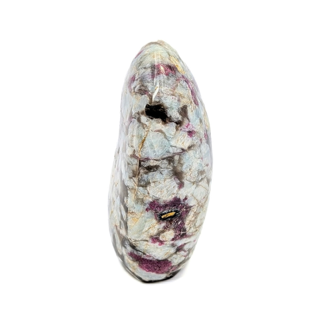 Rubellite Tourmaline in Quartz Polished Flame