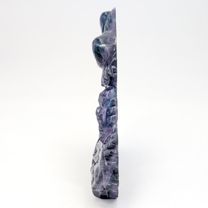 Rainbow Fluorite Jellyfish Carved Sculpture