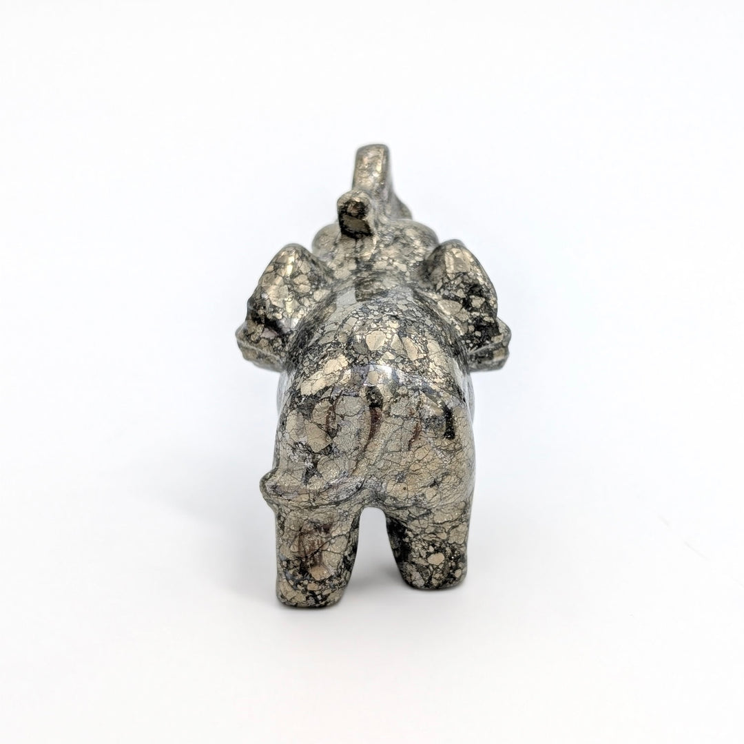 Pyrite Elephant Figurine