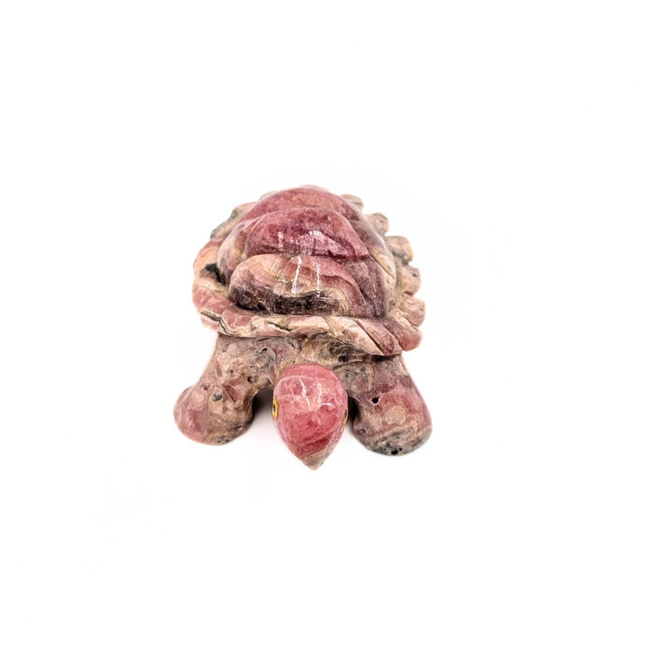 Rhodochrosite Tortoise Carved Figurine