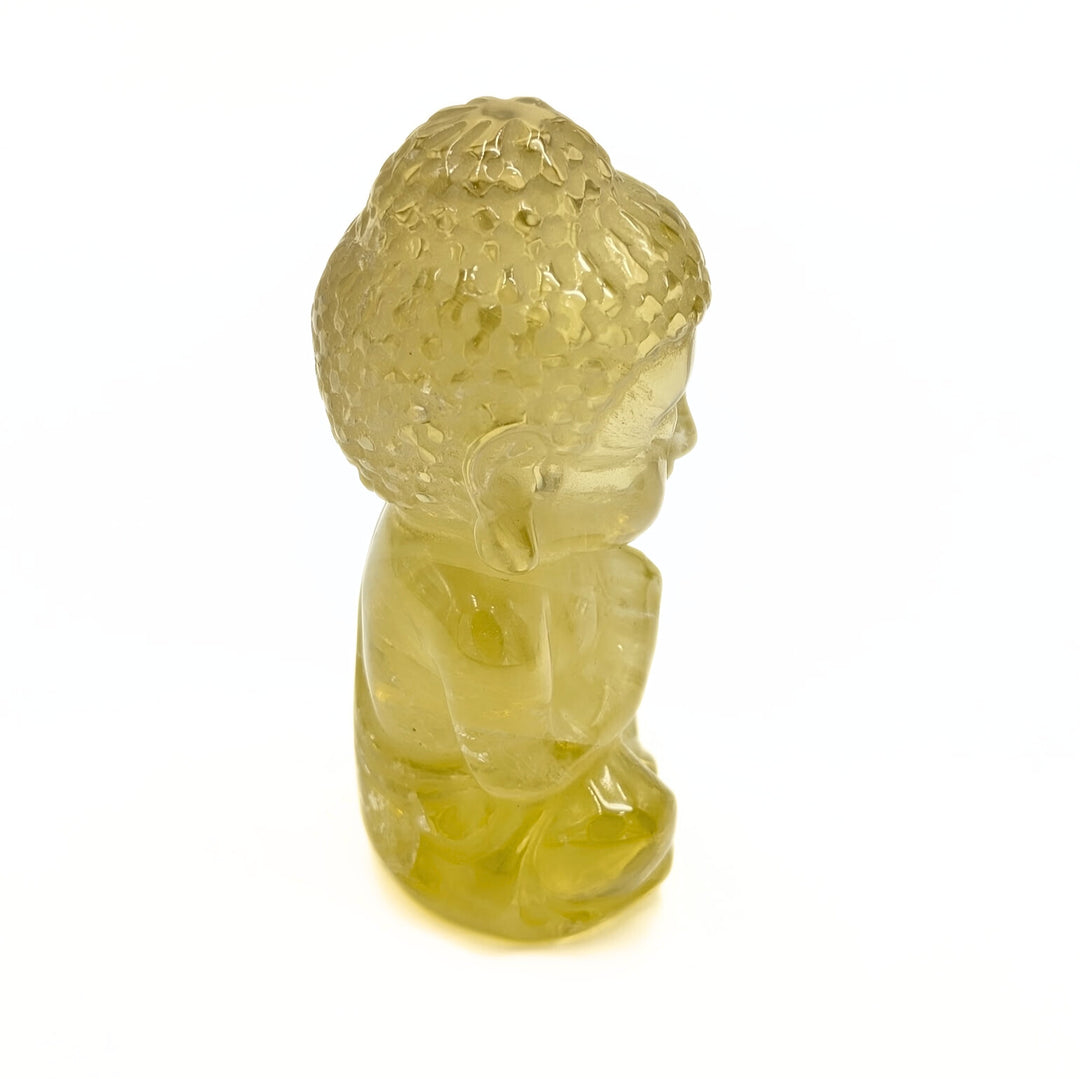 Carved Citrine Buddha Figurine