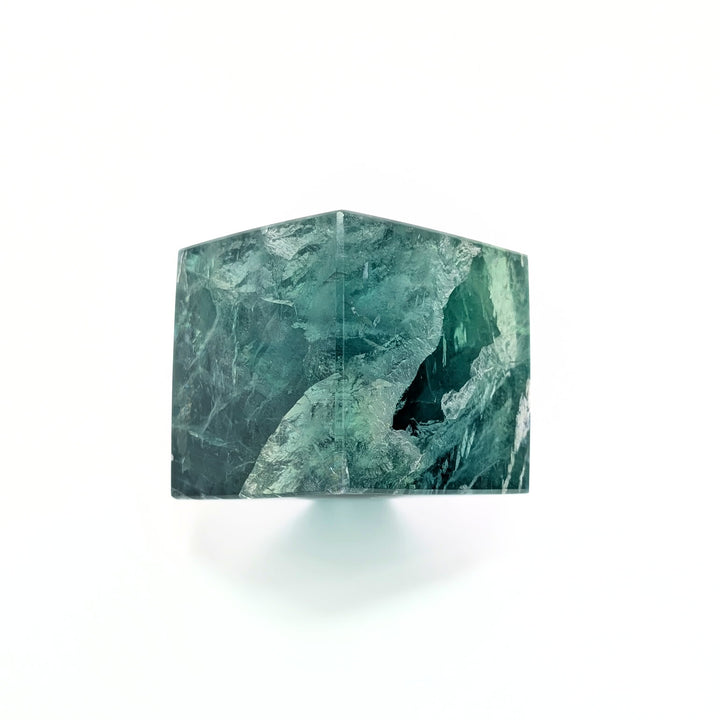 Polished Green Fluorite Standing Cube