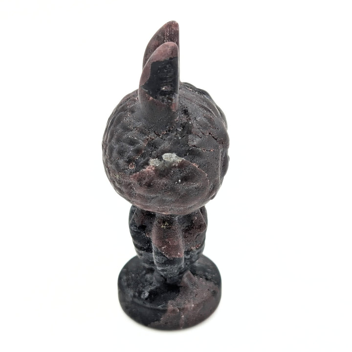 Garnet in Matrix Labubu-Inspired Carved Figurine