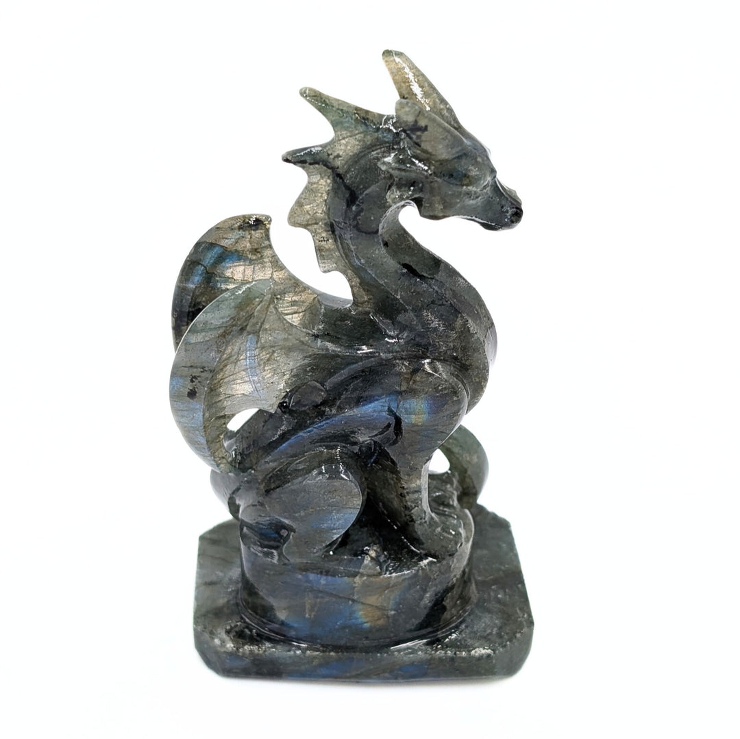 Labradorite Carved Dragon Figurine