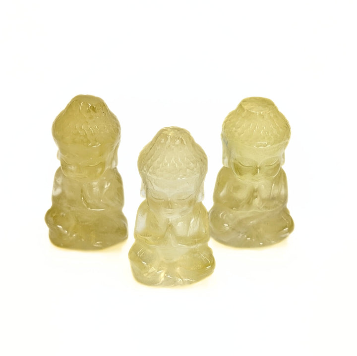 Carved Citrine Buddha Figurine
