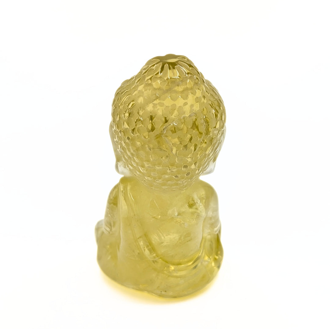 Carved Citrine Buddha Figurine