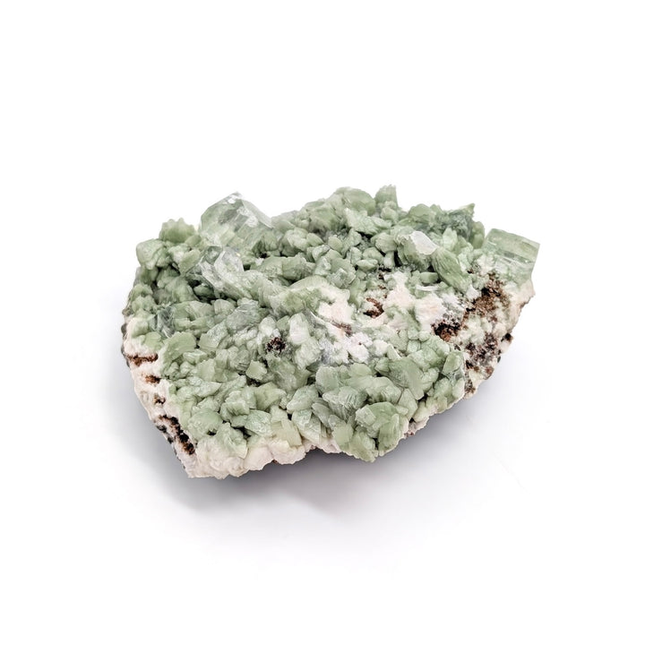 Green Apophyllite with Green Heulandite Freeform Cluster