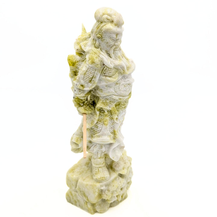 Jade Guan Yu God of War and Prosperity Carved Figurine
