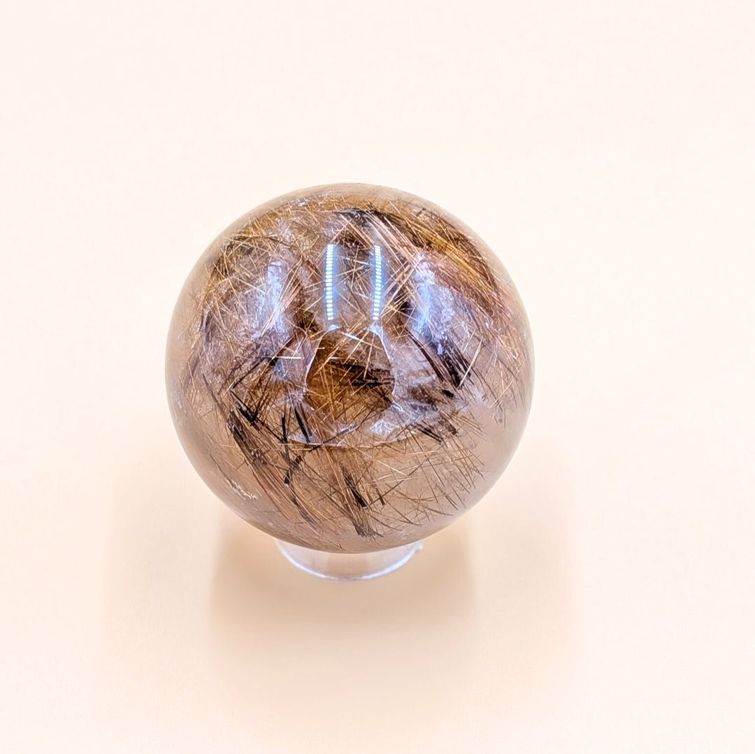 Copper Rutile Quartz Sphere